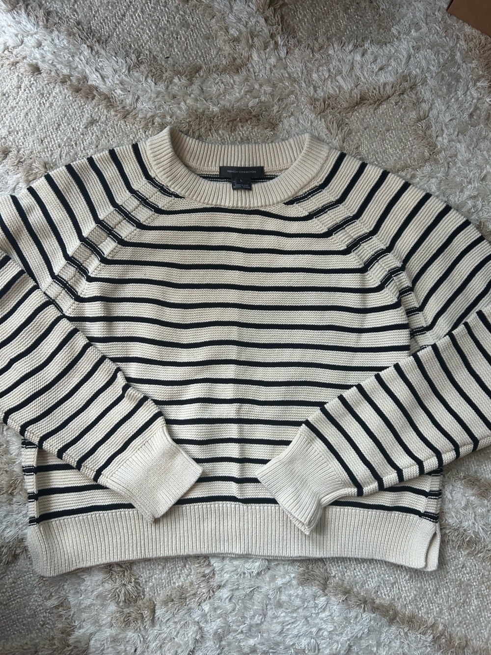 French Connection cotton nautical stripe sweater